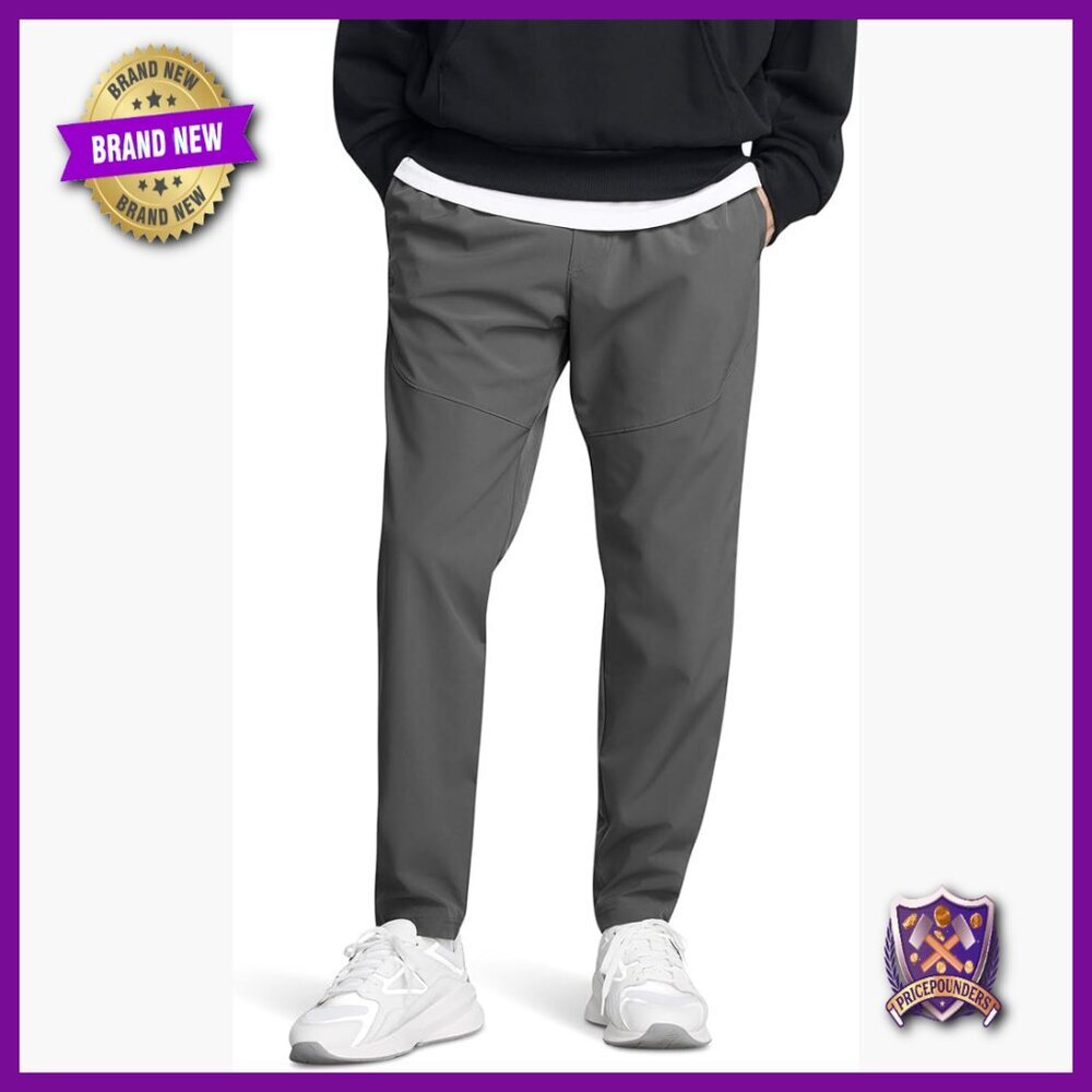 Large Unisex Track Pants with 4-Way Stretch and Secure Pockets
